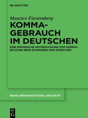 cover image of Kommagebrauch im Deutschen